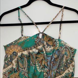 Flowy blouse with halter neckline